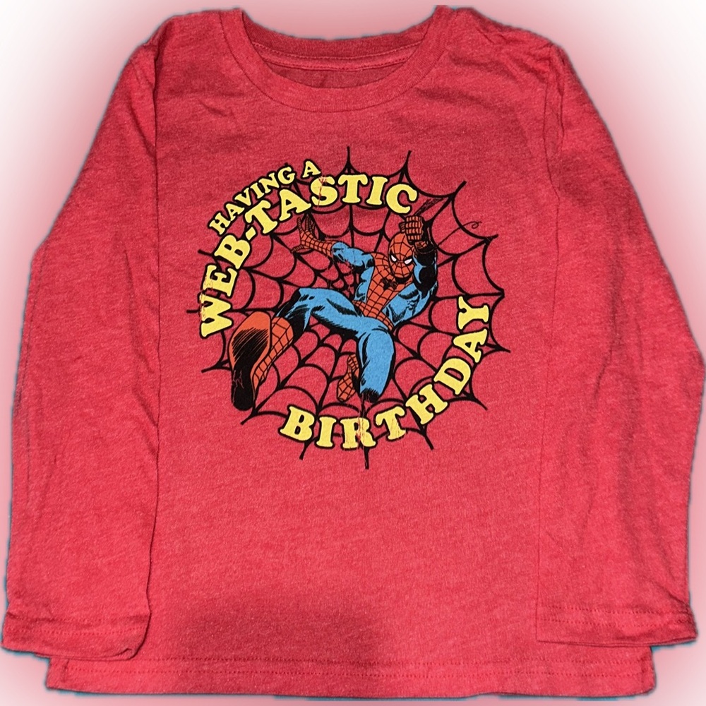 Toddler Boys Jumping Beans Spider-Man Birthday Long Sleeve Tee - 5T